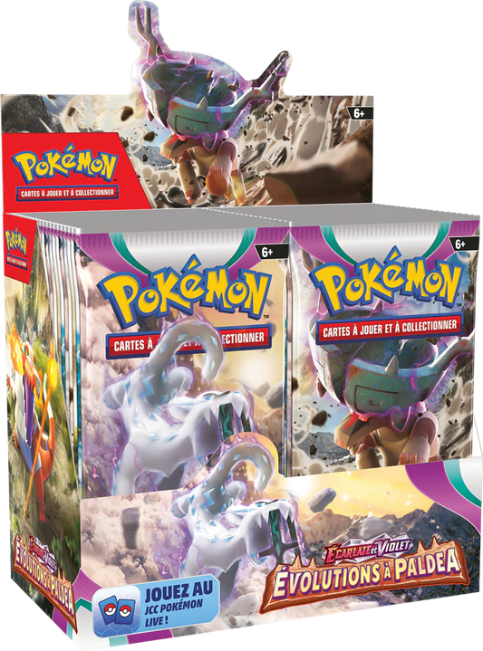 Display Ev02 Ecarlate et violet Evolutions a paldéa FR 36 boosters